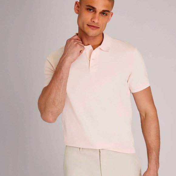Tipped Collar Polo - Brand New - NEVER WORN -Light Pink